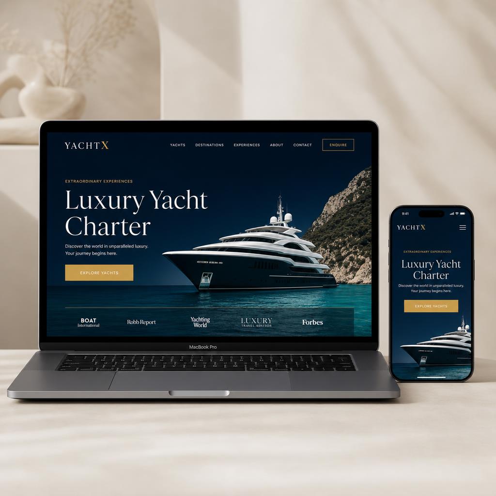 Website design mockup